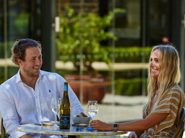 Seppeltsfield Outdoor dining Fino Restaurant, South Australia credit Seppeltsfield