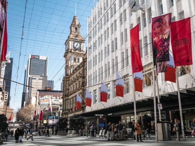 Bourke Street Mall, Melbourne Victoria credit Tourism Australia