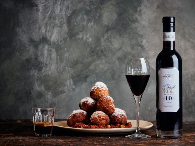 Melbourne Yarra Valley Donuts Black Noble wine credit De Bortoli
