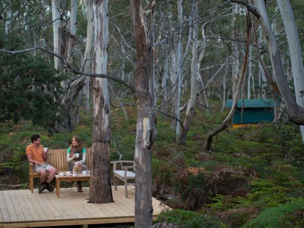 Relaxing in the wilderness with The Maria Island Walk